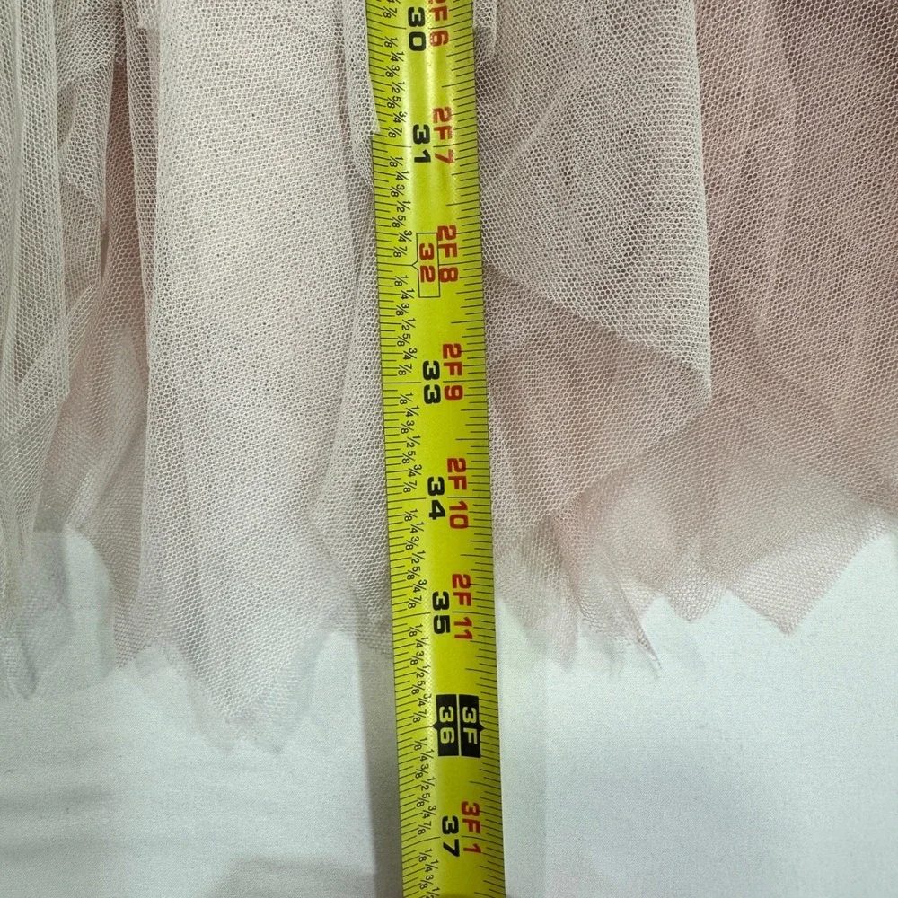 Bonnie Jean Sequin Floral Tulle Dress Girls Size 10 Blush Pink‎ Handkerchief Hem